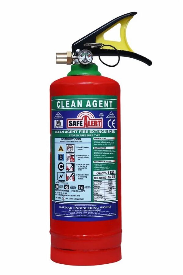 Safe Alert Clean Agent Fire Extinguisher, 2 Kg